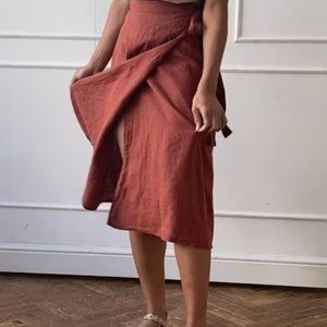 100% Linen Wrap Skirt